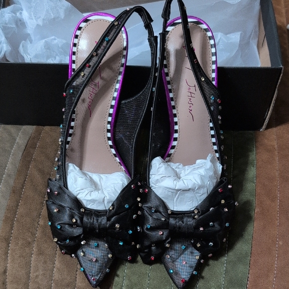 Betsey Johnson Shoes - Betsey Johnson Black Studded Heels
